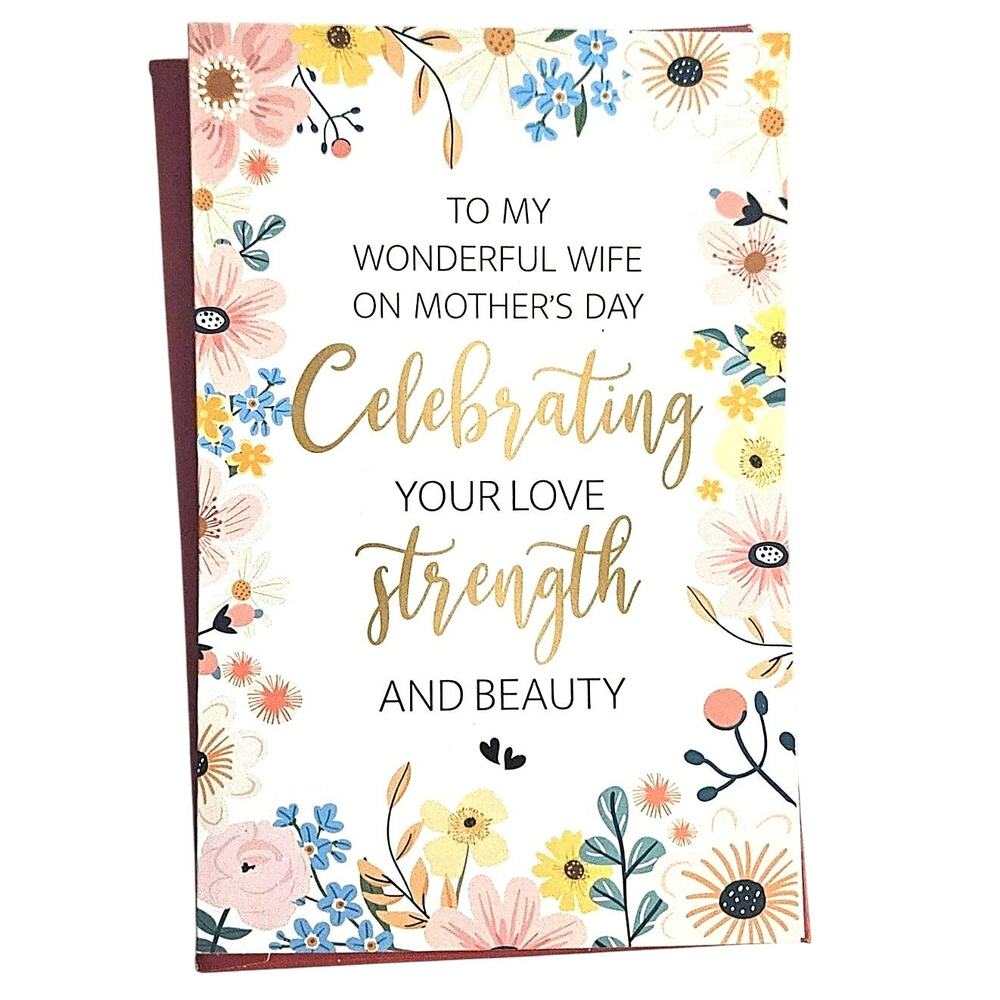 Mothers Day Card for Wife - Happy Mothers Day Card for Wife from Husband